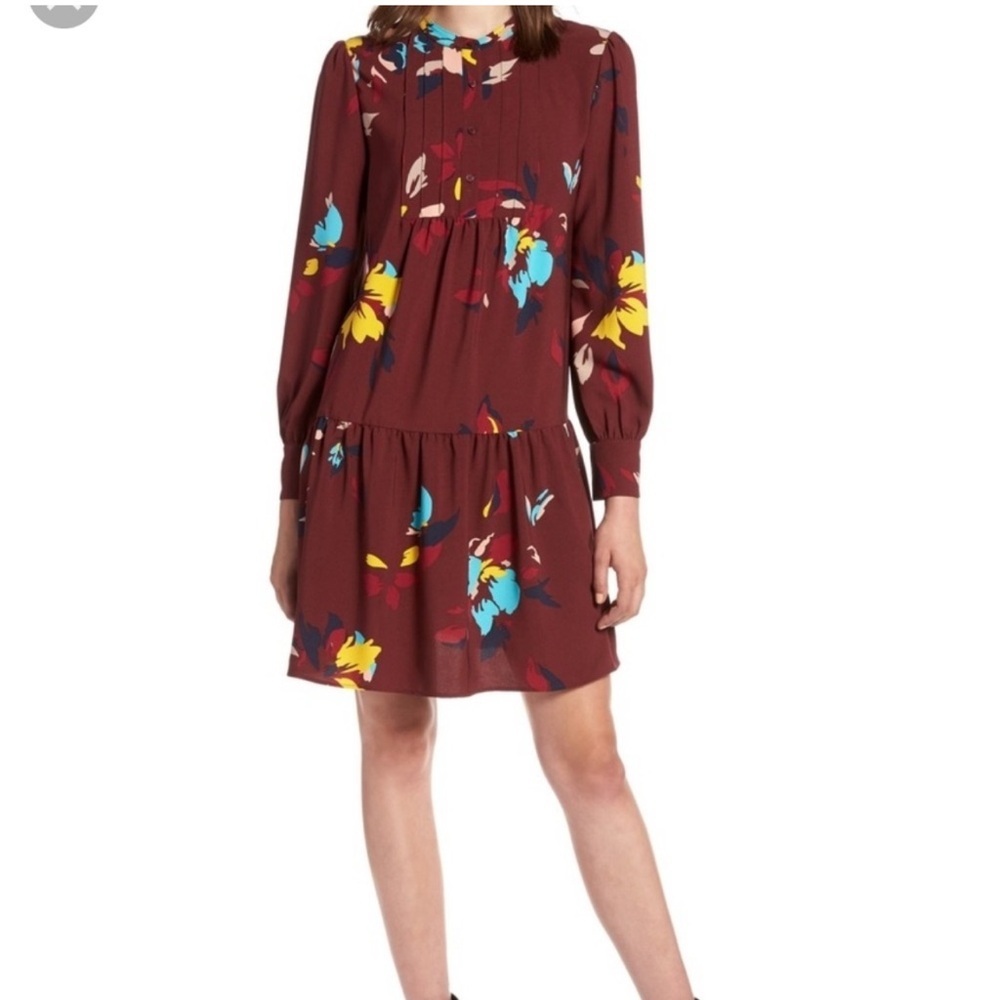 Halogen NWOT red floral dress size large